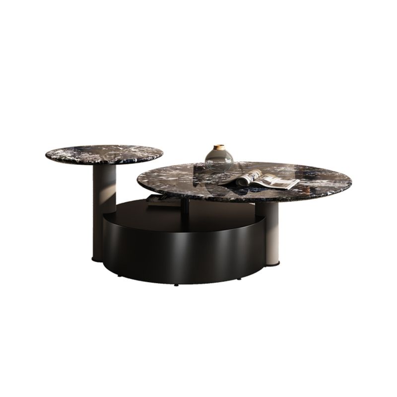 Minimalistic Slate Coffee Table Round Bunching Coffee Table Sets for Living Room Clearhalo 'Coffee & Accent Tables' 'Coffee Tables' 'coffee_tables' 'furn' 'furn_coffee_tables' 'Furniture' 'Living Room Furniture' 1200x1200_fe5efbfb-4eed-4c73-8ce0-9fd2fa9dd601
