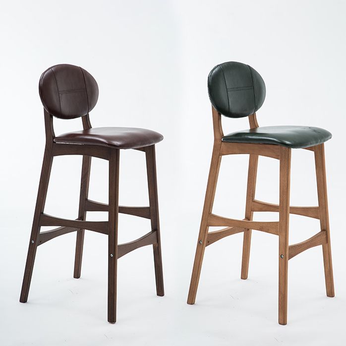 Scandinavia Style Bar-stool Wooden Legs Full Back for Kitchen Bar Clearhalo 'Bar Furniture' 'Bar Stools' 'bar_stools' 'furn' 'furn_bar_stools' 'furniture_bar_stools' 'Kitchen & Dining Furniture' 'kitchen&dining_furn' 'kitchen' 'kitchen_furn' Furniture' 1200x1200_fe5f3ac9-cd58-4cee-9d12-80a45af6e5f0