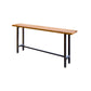 Brown Modern Style Table Solid Wood and Iron with Footrest Coffee Shop Bar Table Clearhalo 'Bar Furniture' 'Bar Tables' 'bar_tables' 'furn' 'furn_bar_tables' 'Furniture' 'furniture_bar_tables' 'Kitchen & Dining Furniture' 1200x1200_fe60d432-2d74-4ca5-a250-f500eb8f8112