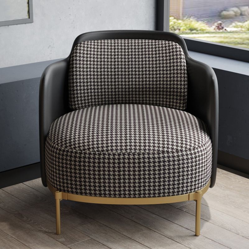 Linen Living Room Chair with Gold Basic Four Leg Accent Armchair Clearhalo 'Accent Chairs' 'accent_chairs' 'Chairs & Seating' 'furn' 'furn_accent_chairs' 'Furniture' 'Living Room Furniture' 1200x1200_fe62180d-b71c-4f4c-9615-cde470f3e158