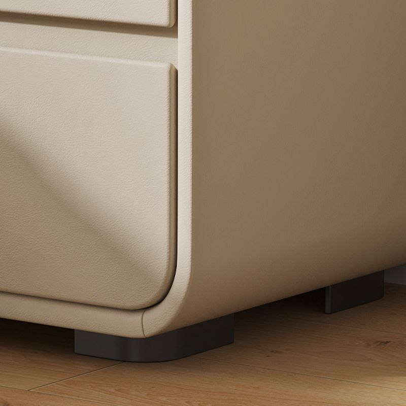 18.5 "de altura Madera de noche con cajones de acento Nightshand