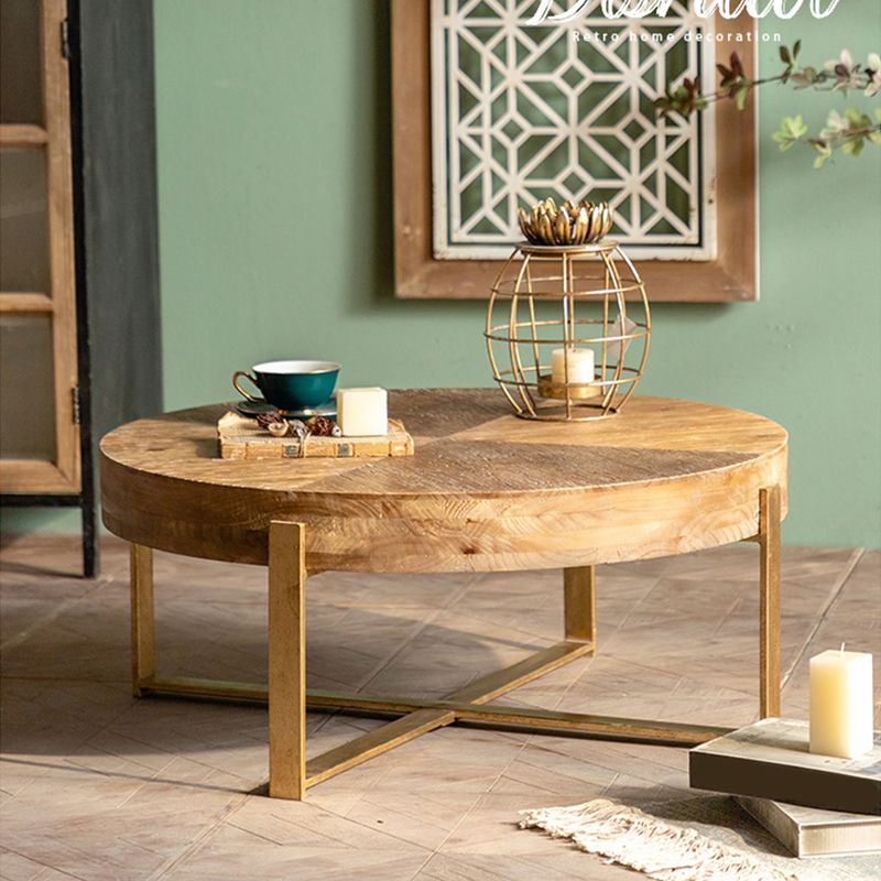 French Country Geometric Coffee or End Table Wood Coffee Table