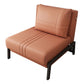 Orange Faux leather Sofa Bed 35.43" Wide Contemporary Sleeper Sofa with Upholstered