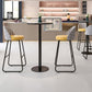 Industrial Metal Bar Table 23.6" Round Faux Marble Top Pedestal Bistro Table for Cafe Clearhalo 'Bar Furniture' 'Bar Tables' 'bar_tables' 'Furniture' 'furniture_bar_tables' 'Kitchen & Dining Furniture' 'kitchen&dining_furn' 'kitchen' 1200x1200_fe659bae-946e-402a-9bb1-425ea977fda8