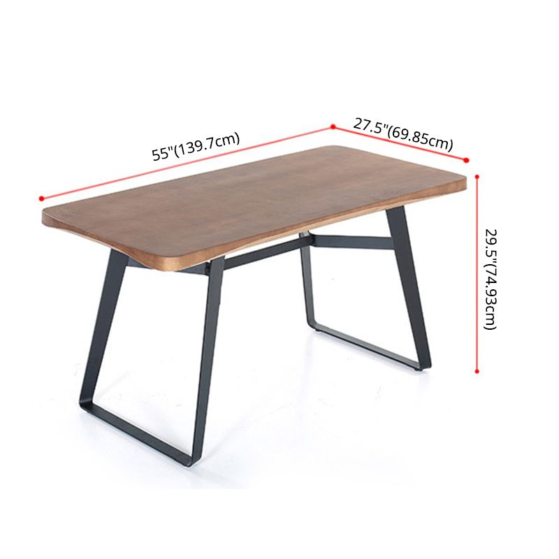 Industrial Style Solid Wood Top Dining¬†Room¬†Set with Rectangle Shape Table Dining Room Set Clearhalo 'Dining Room Sets' 'Dining Tables & Seating' 'dining_room_set' 'furn' 'furn_dining_room_set' 'Furniture' 'furniture_dining_room_set' 'Kitchen & Dining Furniture' 'kitchen&dining_furn' 'kitchen' 1200x1200_fe65f6d1-6374-4938-9c9d-7f1e1977ab1f