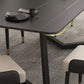 Modern Matte Finish Dining Table for Home Stone Top Dinette Table with Metal Sled Clearhalo 'Dining Tables & Seating' 'Dining Tables' 'dining_table' 'furn' 'furn_dining_table' 'Furniture' 'Kitchen & Dining Furniture' 1200x1200_fe66b1a5-69d9-4c56-815a-c619204c6d67