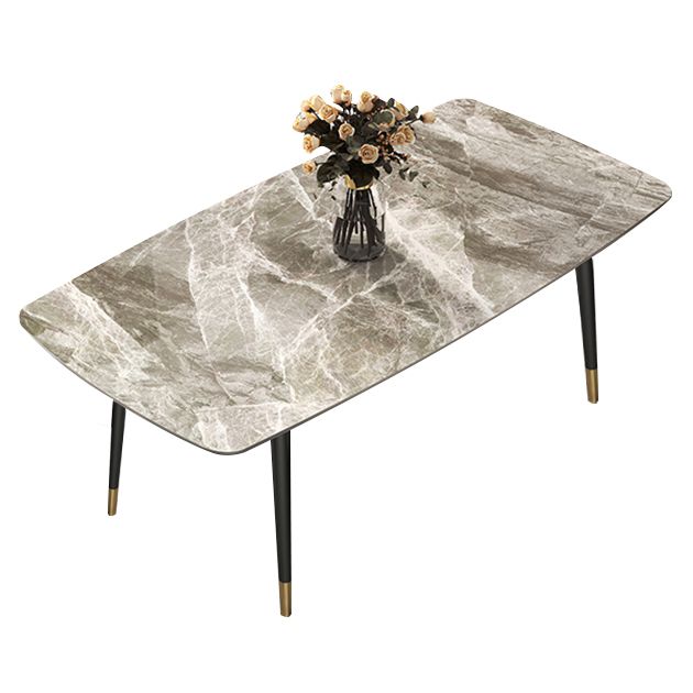 Contemporary Sintered Stone Dining Table Gray Rectangle Dining Table for Kitchen Clearhalo ' dining_table' 'Dining Tables & Seating' 'Dining Tables' 'furn' 'furn_dining_table' 'Furniture' 'furniture_dining_table' 'Kitchen & Dining Furniture' 'kitchen&dining_furn' 'kitchen' 'kitchen_dining_table' 1200x1200_fe682f40-24f3-400f-96bf-9c0193167712