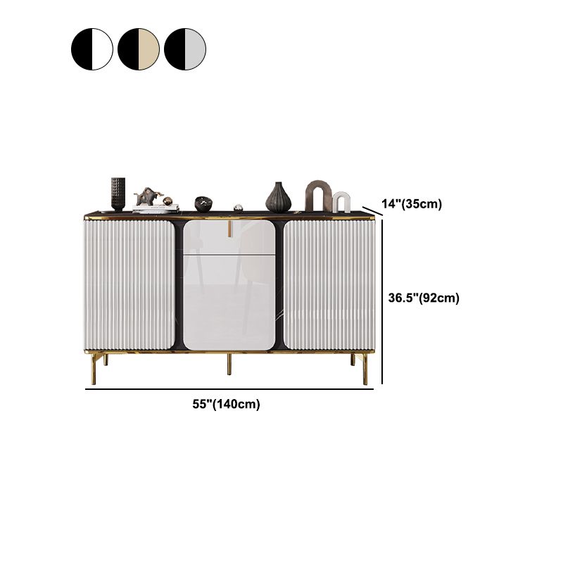 Sideboard Glam Sideboard con cassetto in pietra e sideboard a buffet in legno