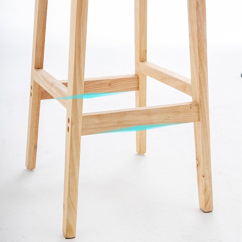 Scandinavian Wood Upholstered Counter Stools Natural Back Bar Stools with Footrest Clearhalo 'Bar Furniture' 'Bar Stools' 'bar_stools' 'furn' 'furn_bar_stools' 'furniture_bar_stools' 'Kitchen & Dining Furniture' 'kitchen&dining_furn' 'kitchen' 'kitchen_furn' Furniture' 1200x1200_fe69d071-cdc3-4609-91d4-c26e1e17ee1b