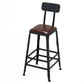 Armless Dining Stools Contemporary Bar Stools with Black Metal Base