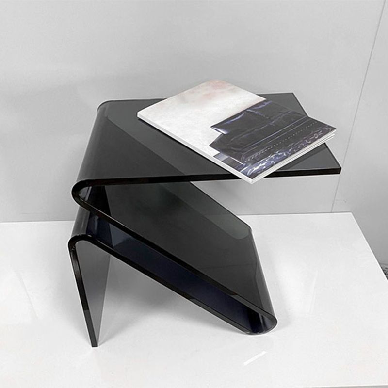 Ultra-Modern Side Table Acrylic Pedestal Accent Side Table for Bedroom Clearhalo 'Coffee & Accent Tables' 'End & Side Tables' 'end_side_tables' 'furn' 'furn_end_side_tables' 'Furniture' 'Living Room Furniture' 1200x1200_fe6b8305-637d-4e87-99e9-920d9a0097ad