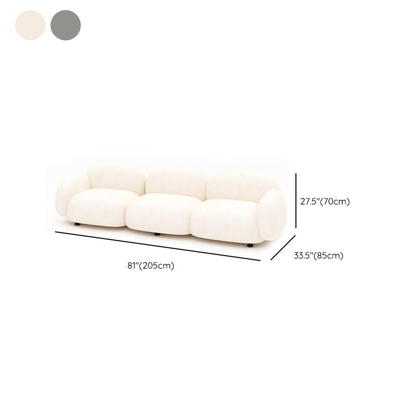 Contemporary Standard Sofa Sewn Pillow Back Sofa for Bonus Room