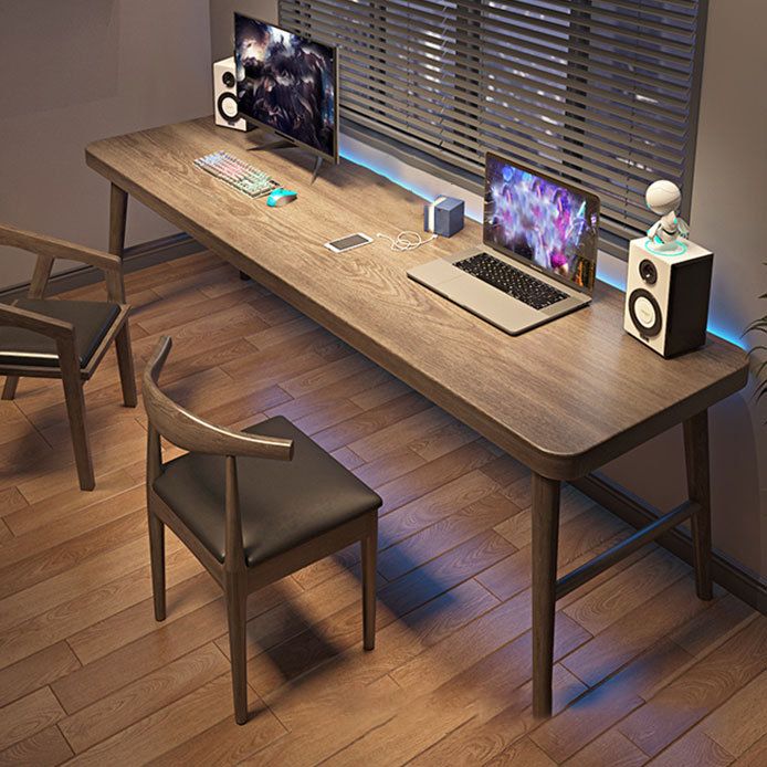 Office Contemporary Rectangular Writing Desk Wooden Office Desk with Legs Clearhalo 'furn' 'furn_office_desk' 'Furniture' 'Office Desks' 'Office Furniture' 'office_desk' 1200x1200_fe6c0308-1664-4e1a-b2ed-be9e14a4ae8b