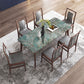 Modern Sintered Stone Top Dining Set 1/4/5/7 Pieces Walnut Dining Table with Chairs Clearhalo 'Dining Room Sets' 'Dining Tables & Seating' 'dining_room_set' 'furn' 'furn_dining_room_set' 'Furniture' 'furniture_dining_room_set' 'Kitchen & Dining Furniture' 1200x1200_fe6cb603-8a57-4435-a238-6dd67e4c8378