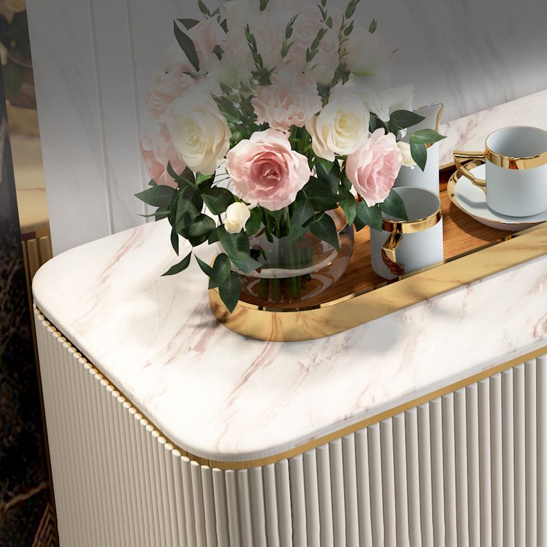 Luxury Style Sideboard 32-inch Height Stone Top Cupboard for Kitchen Clearhalo 'buffet_sideboard' 'Buffets & Sideboards' 'furn' 'furn_buffet_sideboard' 'Furniture' 'Kitchen & Dining Furniture' 1200x1200_fe6e4e6b-742a-4ddb-8e02-ee47e769e226