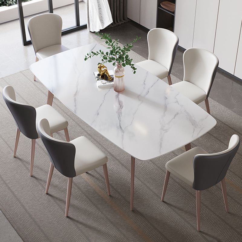 Silla de comedor de ala de cuero de estilo PU de estilo moderno para interiores