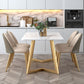 Stone Dining Site Table Traditional Luxury Rectangle Dining Table for Kitchen Home Clearhalo ' dining_table' 'Dining Tables & Seating' 'Dining Tables' 'furn' 'furn_dining_table' 'Furniture' 'furniture_dining_table' 'Kitchen & Dining Furniture' 'kitchen&dining_furn' 'kitchen' 'kitchen_dining_table' 1200x1200_fe6fc452-14a3-4cc0-805e-f4234240a0ac