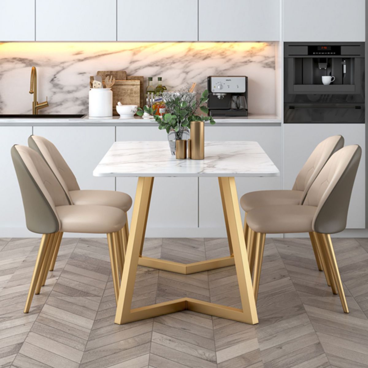 Stone Dining Site Table Traditional Luxury Rectangle Dining Table for Kitchen Home Clearhalo ' dining_table' 'Dining Tables & Seating' 'Dining Tables' 'furn' 'furn_dining_table' 'Furniture' 'furniture_dining_table' 'Kitchen & Dining Furniture' 'kitchen&dining_furn' 'kitchen' 'kitchen_dining_table' 1200x1200_fe6fc452-14a3-4cc0-805e-f4234240a0ac