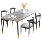 Rectangular Sintered Stone Dining Table Traditional Luxury Dining Furniture with 4 Legs