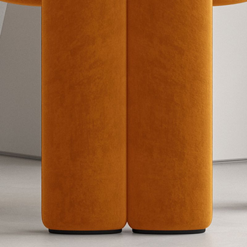 Modern Style Upholstered Dining Chair Open Back Dining Armchair