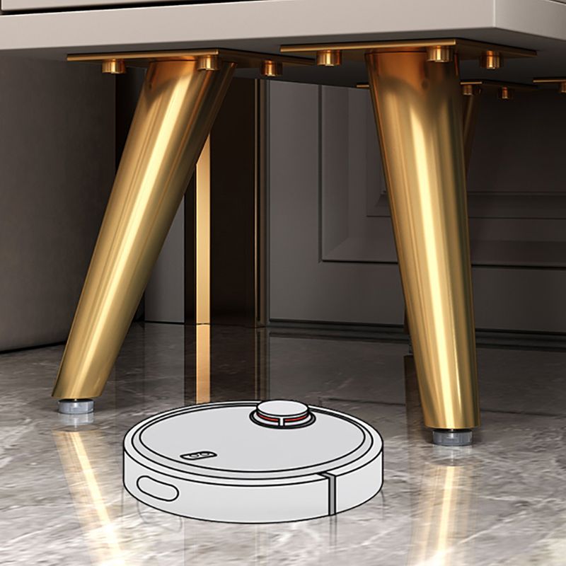 Mesa nocturna de almacenamiento abierta de cama de madera con patas con piernas