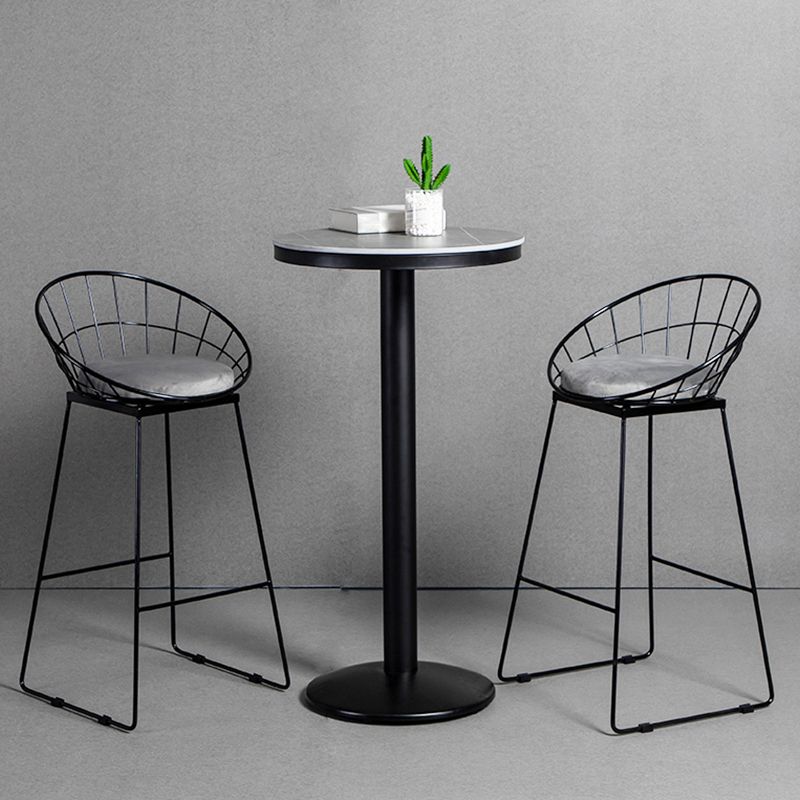 Industrielles 1/2/3-teiliges rundes Bartisch-Set aus Sinterstein-Bistro-Set für den Heimgebrauch