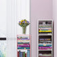 Contemporáneo Back Back Book Stant Engineered Wood Bookcase con estantes