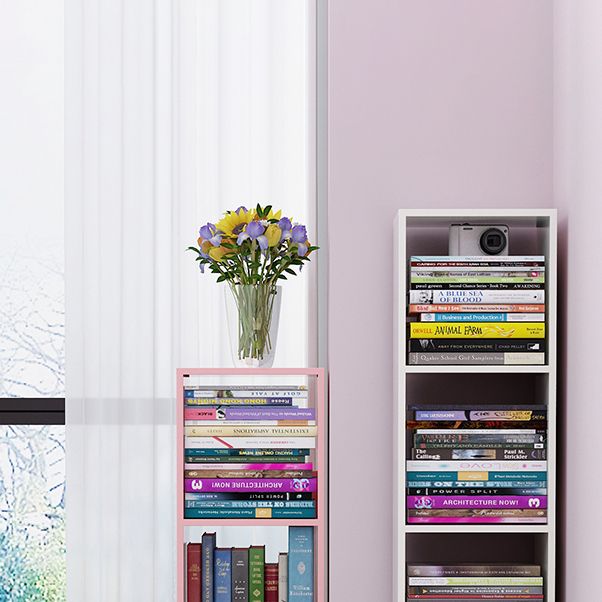Contemporáneo Back Back Book Stant Engineered Wood Bookcase con estantes