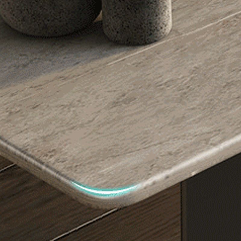 モダンな16 "Wテレビメディアスタンドストーンオープンシェルフテレビスタンドコンソール