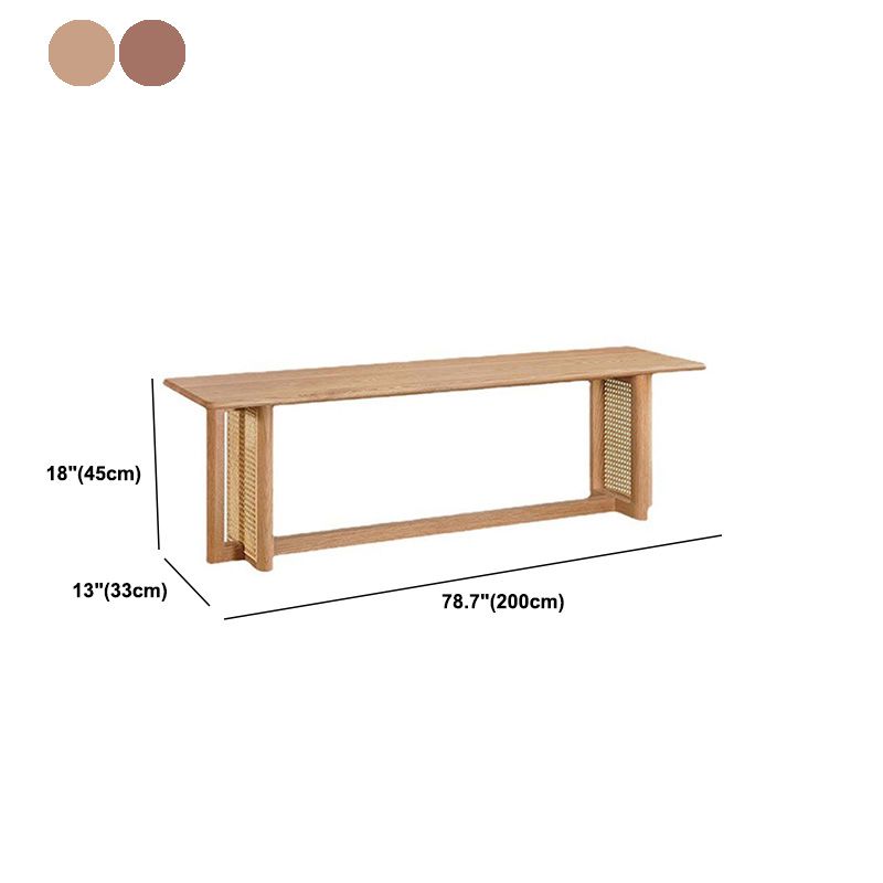 Solid Wood Rustic Dining Bench, 29.5"H Bench with Trestle Base Clearhalo 'Benches' 'Chairs & Seating' 'furn' 'furn_benches' 'Furniture' 'Living Room Furniture' 1200x1200_fe7724da-4391-4985-90f2-c34d310ddc07