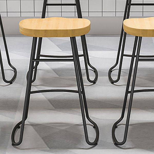 Modern Contoured Seat Counter Stool Solid Wood Backless Counter-height Stool Clearhalo 'Bar Furniture' 'Bar Stools' 'bar_stools' 'furn' 'furn_bar_stools' 'Furniture' 'Kitchen & Dining Furniture' 1200x1200_fe77469e-e3b3-4230-af54-2ab4ab8d58bf