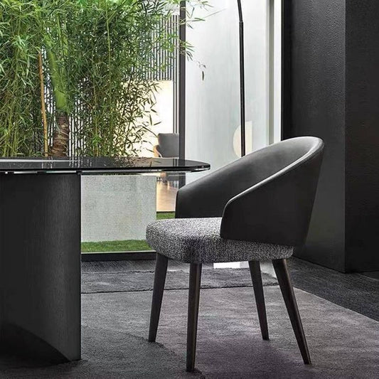 Zeitgenössische Küche Parsons Stuhl schwarze Metallbeine Esstuhl