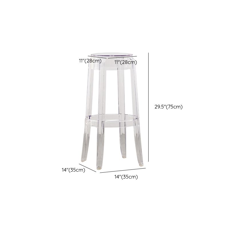 Taburete de mostrador sin respaldo industrial Taburetes de altura de mostrador de acrílico para cocina
