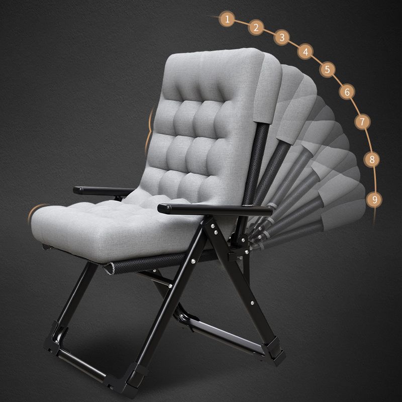 Sedia reclinabile pieghevole con cornice metallica moderna con blocco della posizione