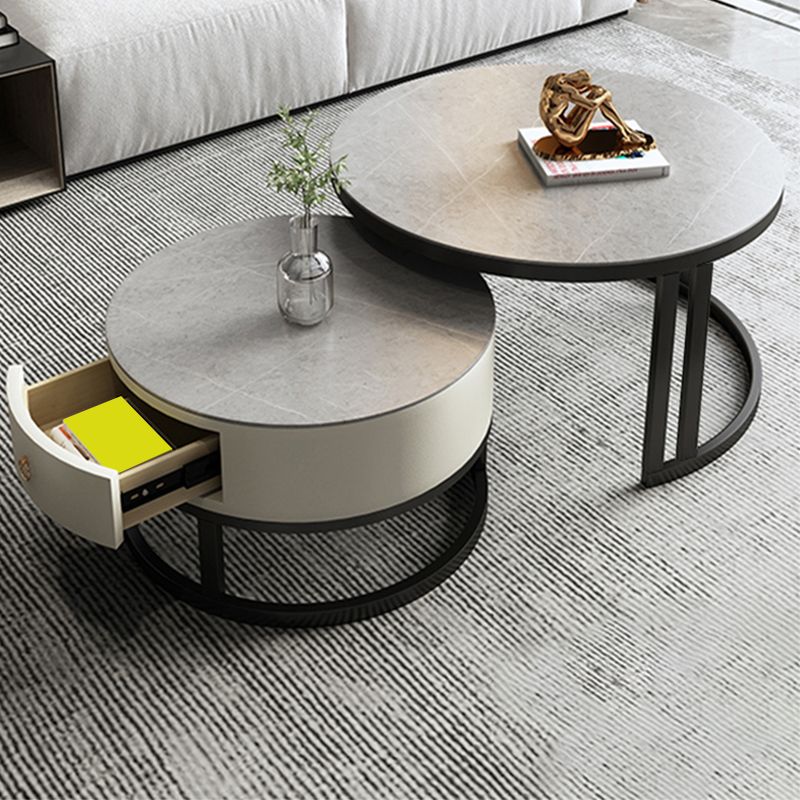Rectangle Coffee Table Slate 2 Nesting Coffee Table Set for Living Room Clearhalo 'Coffee & Accent Tables' 'Coffee Tables' 'coffee_tables' 'furn' 'furn_coffee_tables' 'Furniture' 'Living Room Furniture' 1200x1200_fe7a6013-d0fc-4ccc-9970-38933421e801