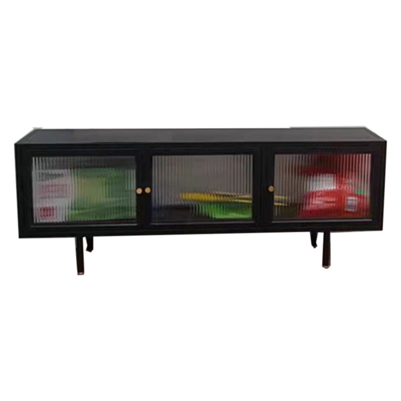 19.69 "H TV Stand fermé Console TV de style industriel avec portes