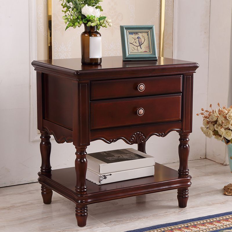 Solid Wood Night Table Open Storage Bed Nightstand with Drawer Clearhalo 'Bedroom Furniture' 'furn' 'furn_night_stand' 'Furniture' 'night_stand' 'Nightstands' 1200x1200_fe7e066e-f4cd-4c44-8f9f-af24dabda064
