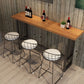 Solid Wood Pub Table Bar Height Industrial Rectangle Bar Table for Indoor Use