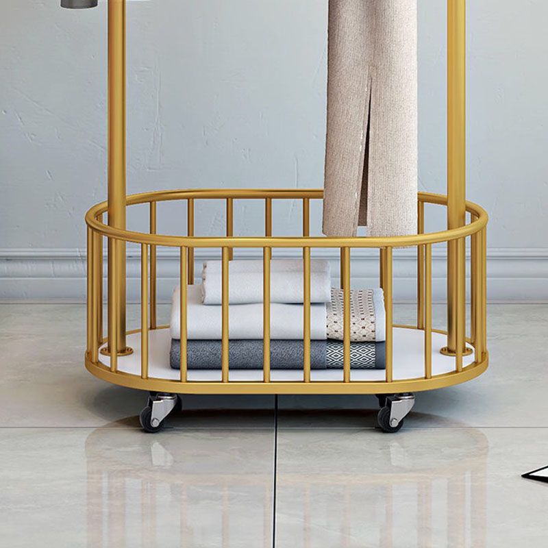 Metal Coat Hanger Modern Style Simple Household Floor Hall Stand with Pulley Clearhalo 'Entry & Mudroom Furniture' 'furn' 'furn_hall_tree_coat_racks' 'Furniture' 'Hall Trees & Coat Racks' 'hall_tree_coat_racks' 1200x1200_fe7f1325-fdd5-4389-b277-b6ed914521d2