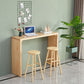 Modern Solid Wood Counter Wine Table Rectangle Fixed Table Indoor Patio Bar Table Clearhalo 'Bar Furniture' 'Bar Tables' 'bar_tables' 'furn' 'furn_bar_tables' 'Furniture' 'furniture_bar_tables' 'Kitchen & Dining Furniture' 1200x1200_fe802a70-94bf-4e1b-84f6-6a55471deaea