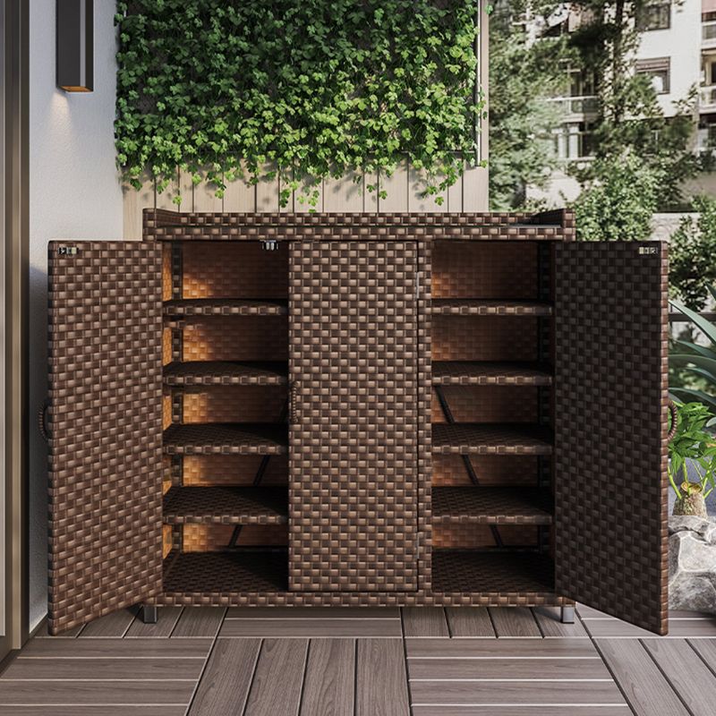 Modern Storage Cabinet Wicker&Rattan Side Cabinet With Doors Clearhalo 'Cabinets & Chests' 'cabinets_chests' 'furn' 'furn_cabinets_chests' 'Furniture' 'Living Room Furniture' 1200x1200_fe81beb8-7913-4bad-ae5a-3558aa74394c