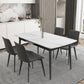 Modern Rectangle Stone Dining Table Set 1/4/5/7 Pieces Dining Set for Home Use Clearhalo 'Dining Room Sets' 'Dining Tables & Seating' 'dining_room_set' 'furn' 'furn_dining_room_set' 'Furniture' 'furniture_dining_room_set' 'Kitchen & Dining Furniture' 1200x1200_fe8330dc-ccf7-4486-9a0a-432fef78520d