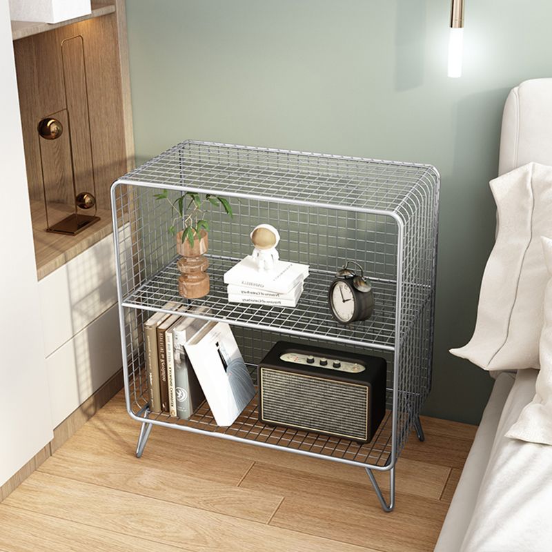 Modern Style Closed Back Bookcase with Metal Rectangular Shelves Clearhalo 'Bookcases' 'furn' 'furn_bookcases' 'Furniture' 'furniture_bookcases' 'kitchen' 'kitchen_bookcases' 'Living Room Furniture' 'Office Furniture' 1200x1200_fe838804-d149-4dfb-8148-ae3166258daa