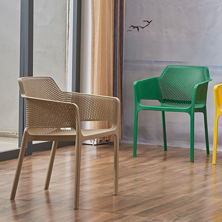 Contemporary Style Plastic Dining Chairs Stackable Dining Arm Chairs for Kitchen Clearhalo ' kitchen&dining_furn' 'Dining Chairs' 'Dining Tables & Seating' 'dining_chair' 'furn' 'furn_dining_chair' 'Furniture' 'furniture_dining_chair' 'Kitchen & Dining Furniture' 'kitchen' 1200x1200_fe83e325-cb4e-4181-9f90-2c65a1bcbefc