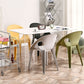 Modern Open Back Side Chair Plastic Arm Chair for Dining Room Bedroom
