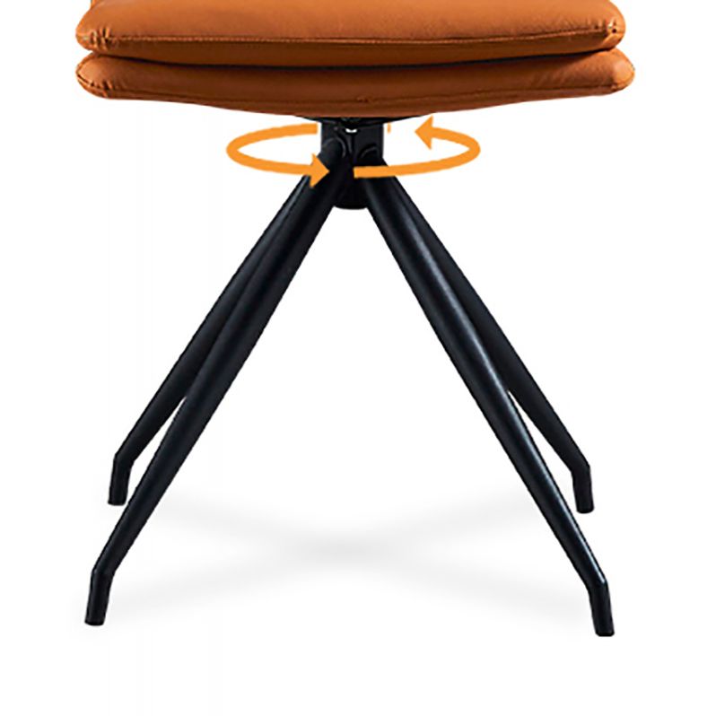 Industrial Style Armless Solid Back Chair Leather Dining Chairs for Home Use Clearhalo ' kitchen&dining_furn' 'Dining Chairs' 'Dining Tables & Seating' 'dining_chair' 'furn' 'furn_dining_chair' 'Furniture' 'furniture_dining_chair' 'Kitchen & Dining Furniture' 'kitchen' 1200x1200_fe856cbc-e07a-4394-8f48-2a9a0f0a6bf1