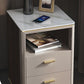 Nightstand de lit en pierre classique Glam Accent Table table de nuit pour chambre à coucher