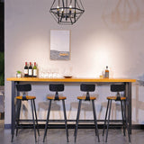 Industrial Style Wood Top Bar Table 42-inch Height Counter Table for Coffee Shop Clearhalo 'Bar Furniture' 'Bar Tables' 'bar_tables' 'furn' 'furn_bar_tables' 'Furniture' 'furniture_bar_tables' 'Kitchen & Dining Furniture' 1200x1200_fe85d167-5e54-4143-8b51-0086b0dea42f