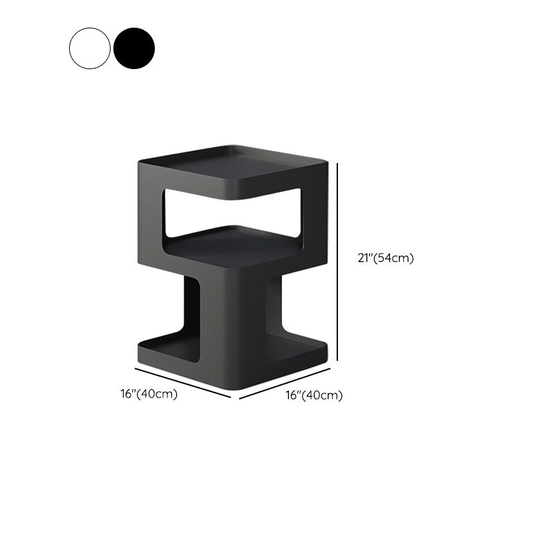 21.7" Tall Block End Table 3-Tier Metal Accent Side Table for Living Room Clearhalo 'Coffee & Accent Tables' 'End & Side Tables' 'end_side_tables' 'furn' 'furn_end_side_tables' 'Furniture' 'Living Room Furniture' 1200x1200_fe86dd48-b001-441b-9b3d-ca0d6ff1e0aa