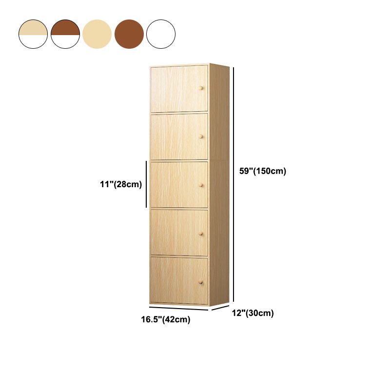 Rectángulo contemporáneo de madera fabricada con perillas con puertas cofre